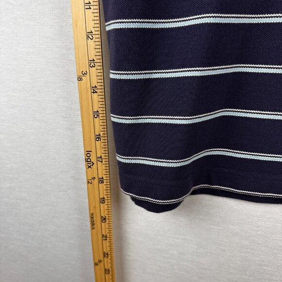 IZOD MEN'S GOLF POLO SHIRT STRIPED BLUE SHORT SLEEVE, XXXL/XXXG - Picture 7 of 8